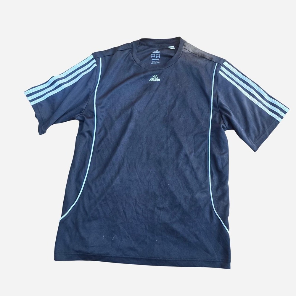 Y2K Aesthetic): ⚽ Vintage Adidas Center Logo Athletic Tee